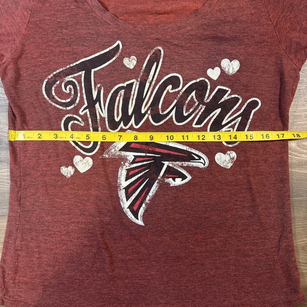 NFL Atlanta Falcons Team Apparel Womens Short Sleev Graphic